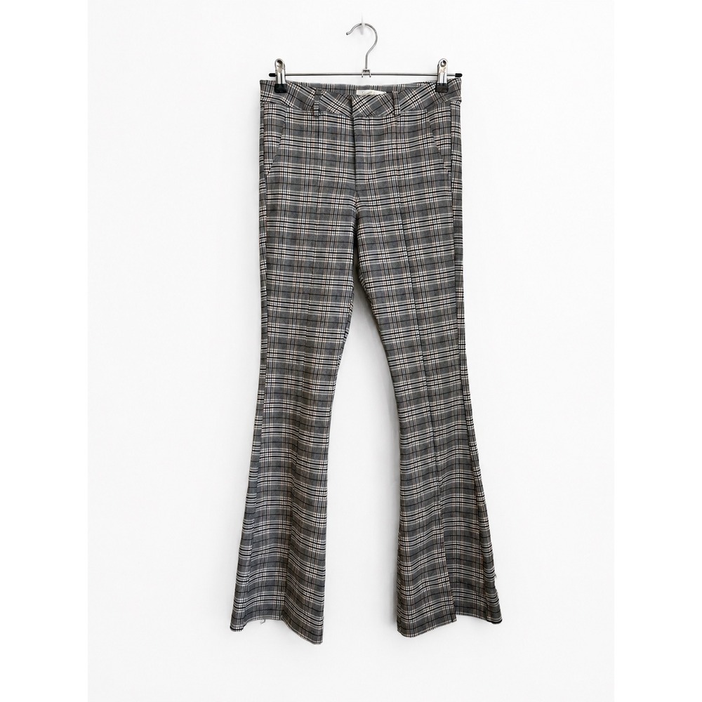 Sugar Rain NWT Plaid Flare Pants M High Rise Stretch Y2K Flare Bell Pants Size M